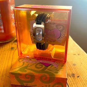 NWT-black leather Women’s watch.